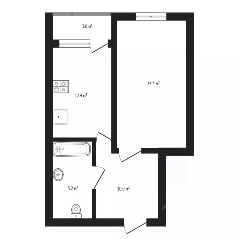 1-к кв. Тюменская область, Тюмень ул. Вересковая, 9 (49.0 м) - Фото 2