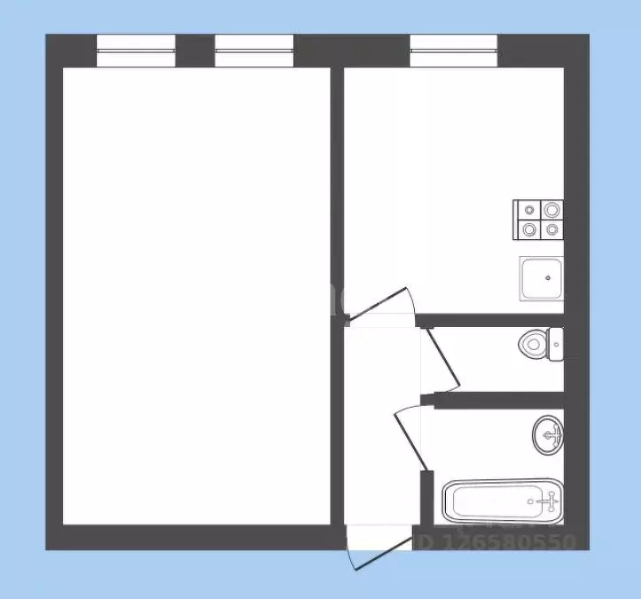 1-к кв. Кемеровская область, Новокузнецк Фестивальная ул., 12 (37.5 м) - Фото 2