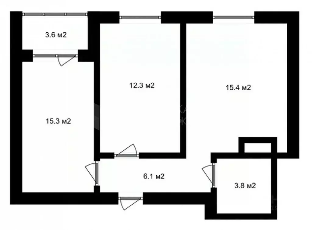 2-к кв. Тюменская область, Тюмень ул. Тальниковая, 1 (52.0 м) - Фото 1