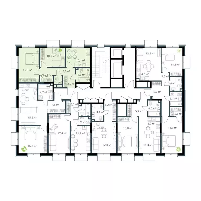 2-комнатная квартира: Владивосток, жилой комплекс Дом на Востоке, 6к1 ... - Фото 1