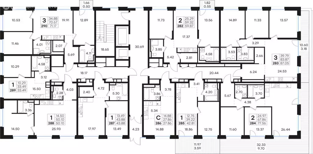 3-комнатная квартира: Нижний Новгород, Нижегородский район (87.05 м) - Фото 1