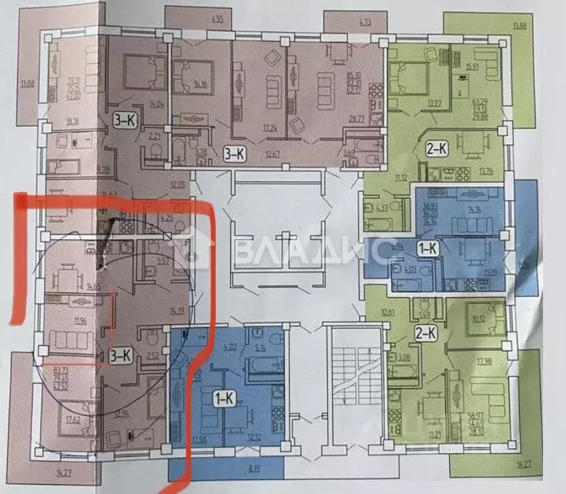 3-к кв. Бурятия, Улан-Удэ 110-й мкр, 12 (80.0 м) - Фото 2