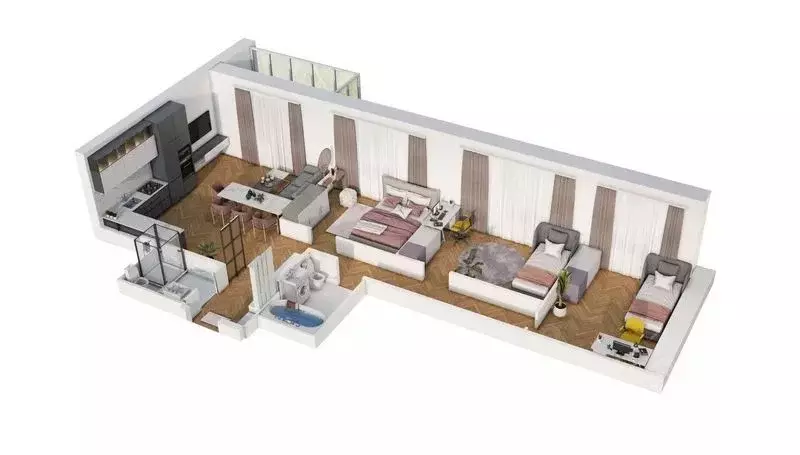 4-к кв. Хабаровский край, Хабаровск ул. Блюхера (85.7 м) - Фото 2