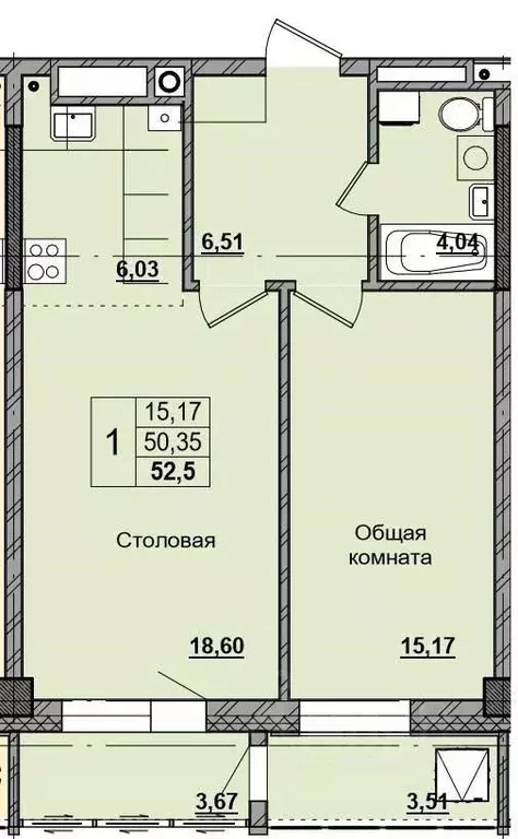 1-к кв. Саха (Якутия), Якутск ул. Красильникова, 5 (52.5 м) - Фото 0