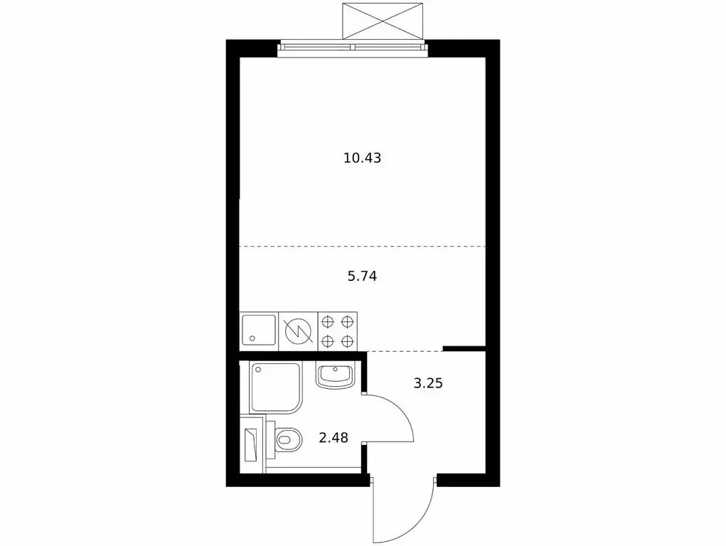 Квартира-студия: Москва, микрорайон Очаково (21.8 м) - Фото 0