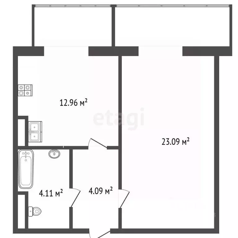 1-к кв. Крым, Евпатория ул. Чапаева, 93 (44.8 м) - Фото 2