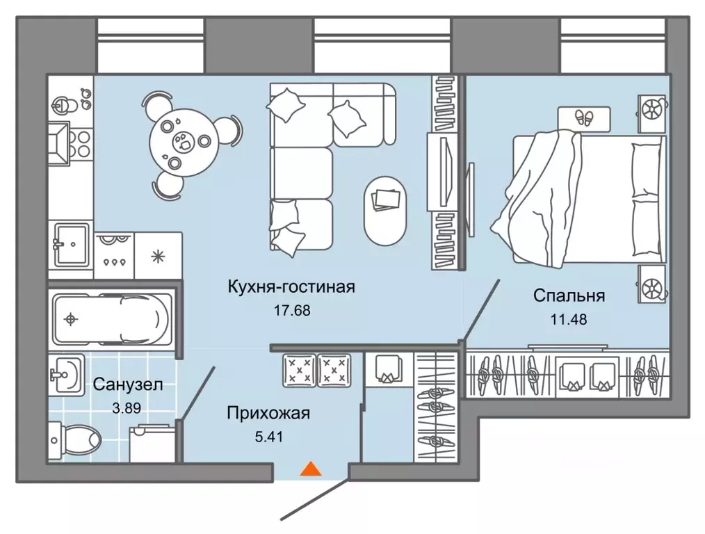 2-к кв. Кировская область, Киров ул. 4-й Пятилетки, 82 (38.0 м) - Фото 0