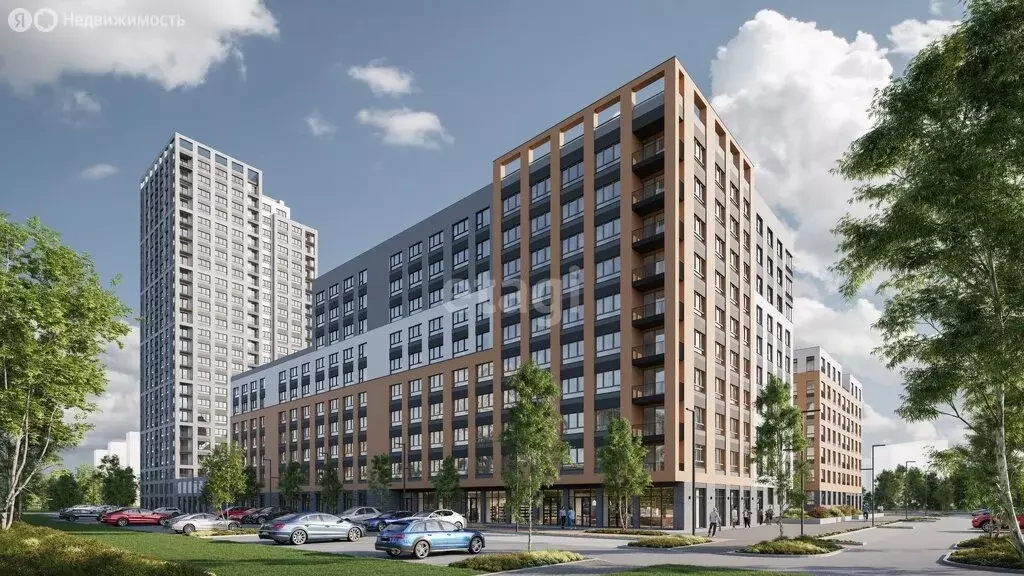 1-комнатная квартира: Тюмень, улица Василия Подшибякина, 9 (34.19 м) - Фото 1