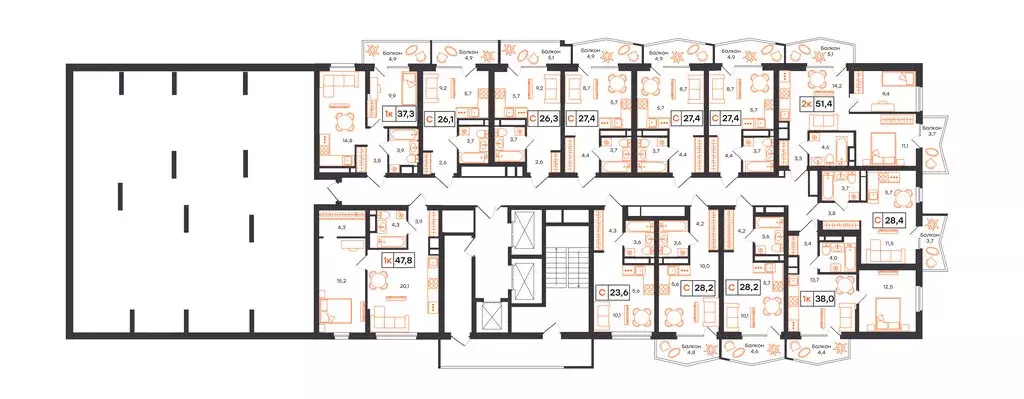 Квартира-студия: Екатеринбург, улица Патриса Лумумбы, 54 (26.1 м) - Фото 2