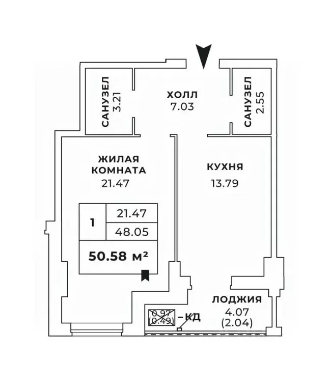 1-к кв. Ростовская область, Ростов-на-Дону Буденновский просп., 77 ... - Фото 1