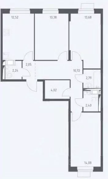 3-к кв. Московская область, Химки городской округ, д. Юрлово 2 (78.0 ... - Фото 1