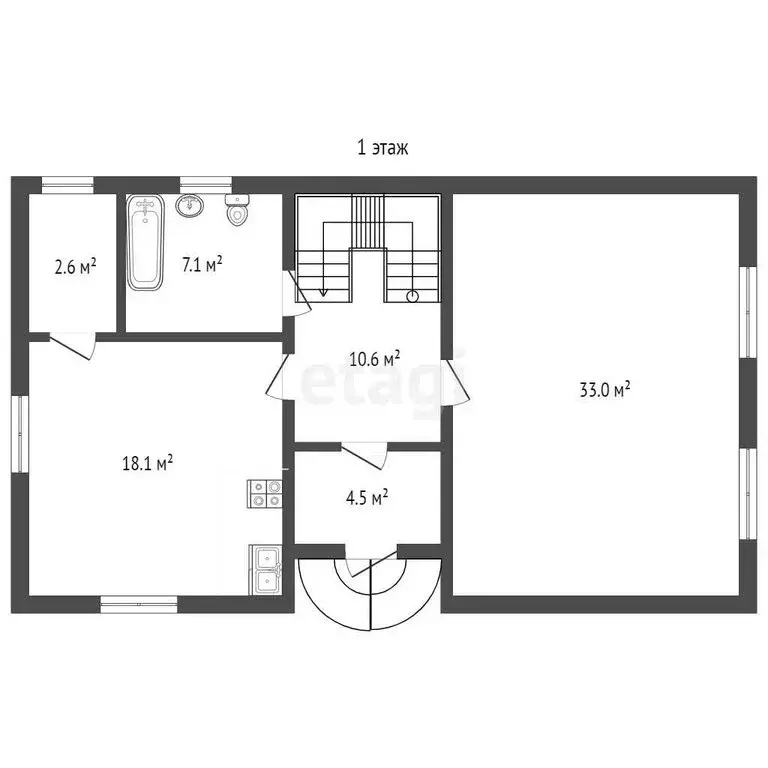 Дом в станица Динская, улица Калинина (130 м) - Фото 1