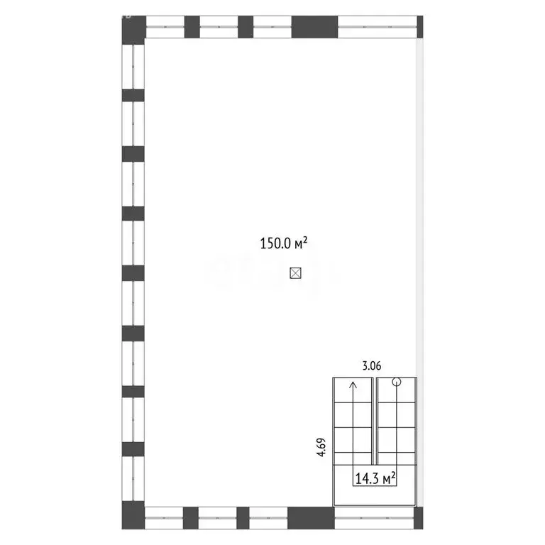 Помещение свободного назначения (150 м) - Фото 1
