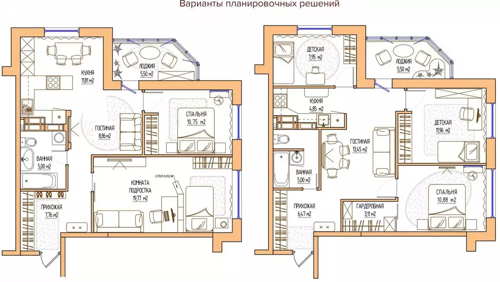 2-комнатная квартира: Владивосток, Архангельская улица, 27к2 (64.1 м) - Фото 1
