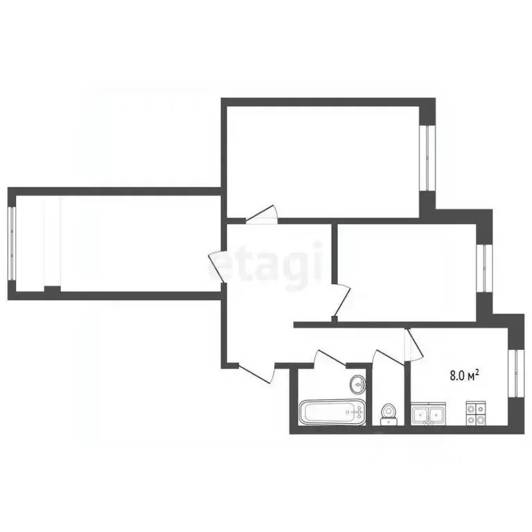 Комната Ямало-Ненецкий АО, Новый Уренгой Мирный мкр, 3/6 (12.9 м) - Фото 2