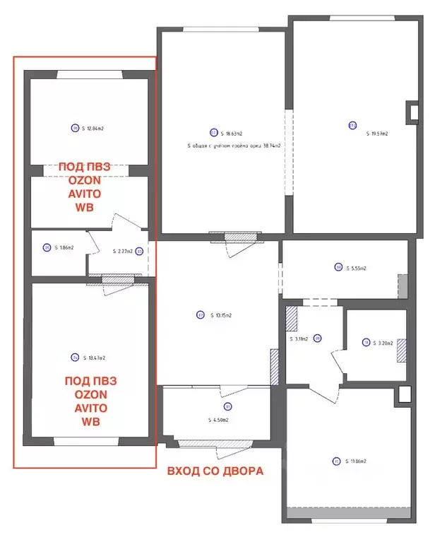 Торговая площадь в Московская область, Люберцы Красная Горка мкр, ... - Фото 1