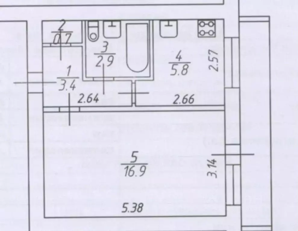 1-к кв. Новгородская область, Великий Новгород просп. Александра ... - Фото 1