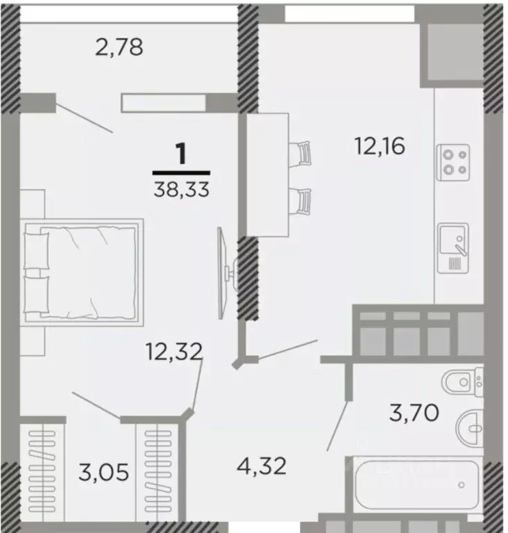 1-к кв. Рязанская область, Рязань Совхозная ул., 6 (38.33 м) - Фото 1