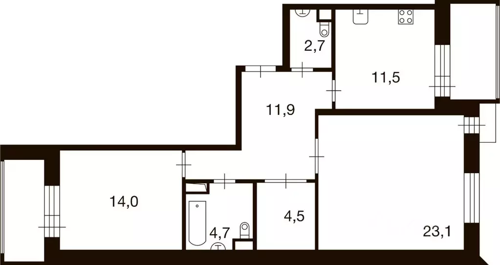 2-к кв. Москва д. Ивановское, ул. Семена Гордого, 12 (72.0 м) - Фото 0