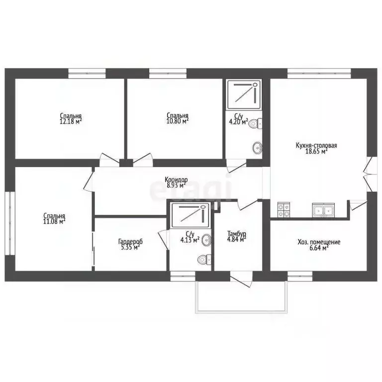 Дом в Калининградская область, Зеленоградск ул. Новороссийская, 10 (83 ... - Фото 1