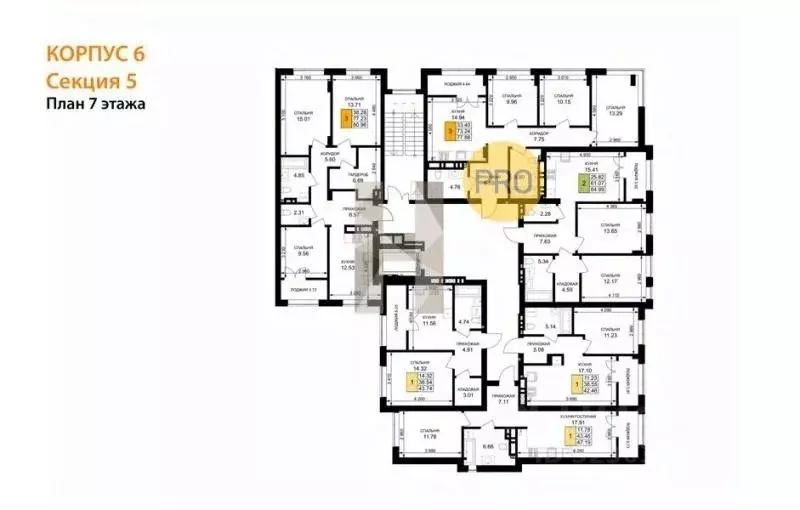 3-к кв. Калининградская область, Гурьевск ул. Героя России ... - Фото 2