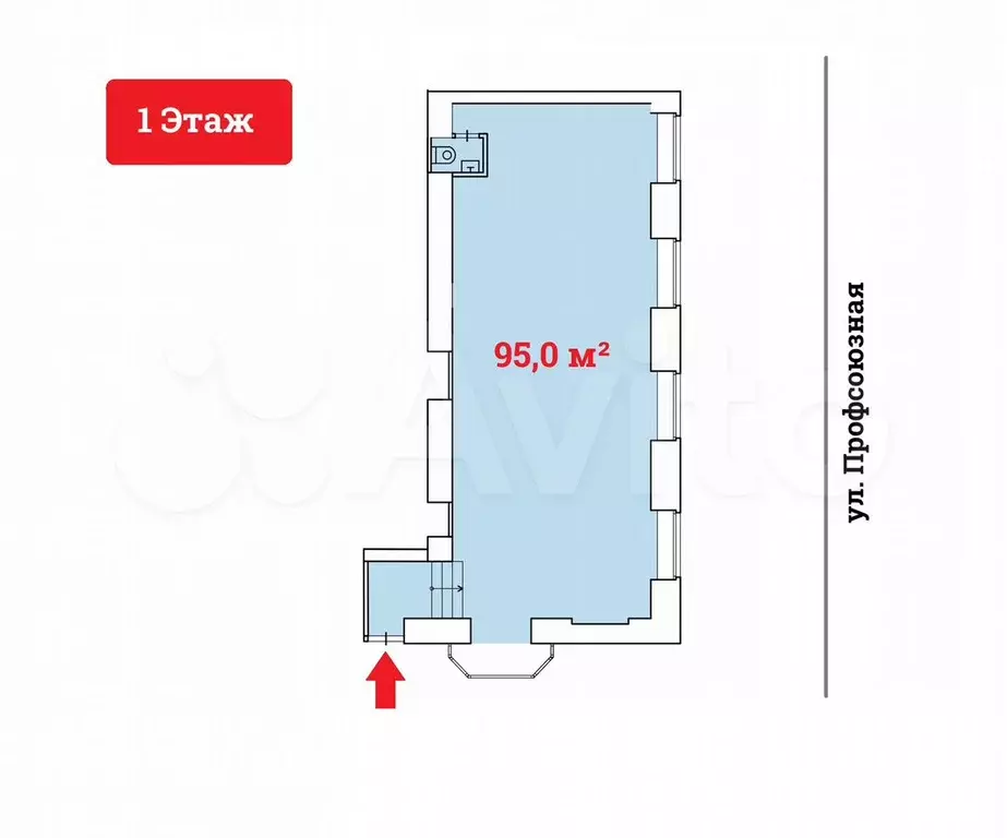 Аренда Помещения на Профсоюзной - 95,0 м - Фото 0