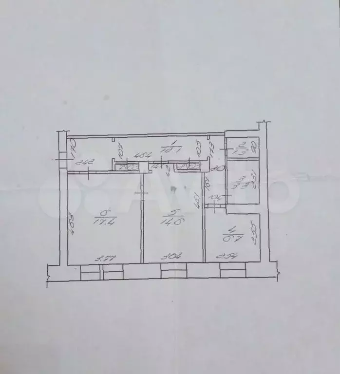 2-к. квартира, 56,4 м, 3/4 эт. - Фото 0