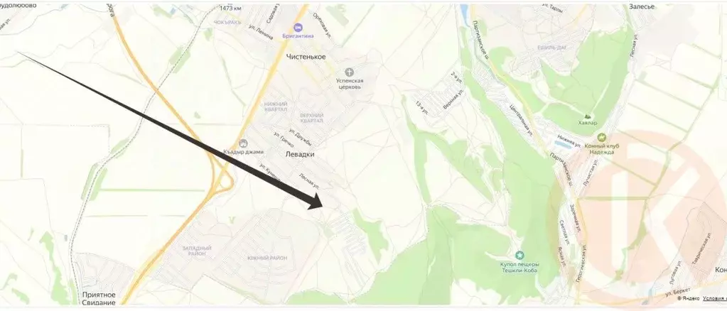 Участок в Крым, Симферопольский район, Чистенское с/пос, Вымпел ... - Фото 2