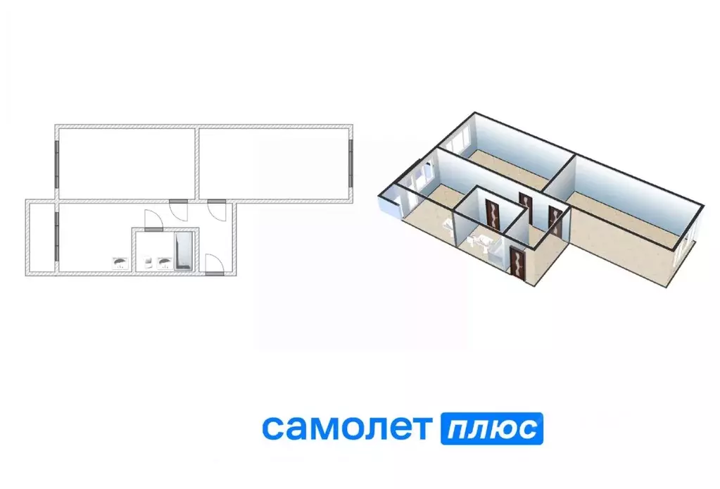 2-к кв. Кемеровская область, Кемерово Базовая ул., 4В (52.6 м) - Фото 1