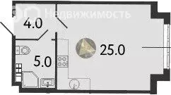 Квартира-студия: Санкт-Петербург, Миргородская улица (34 м) - Фото 0