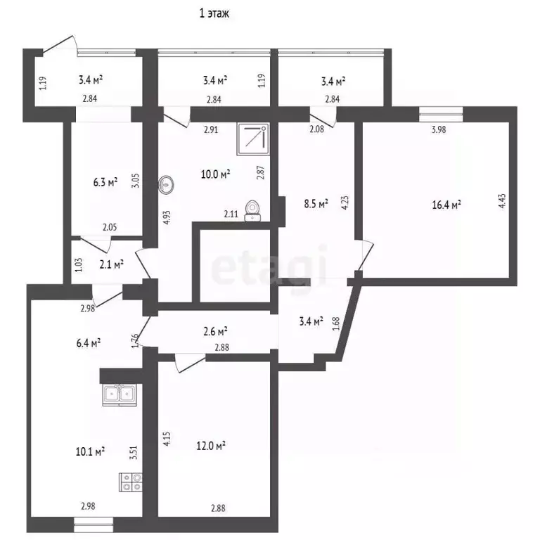 2-к кв. Крым, Ялта ул. Тимирязева, 37 (83.0 м) - Фото 2