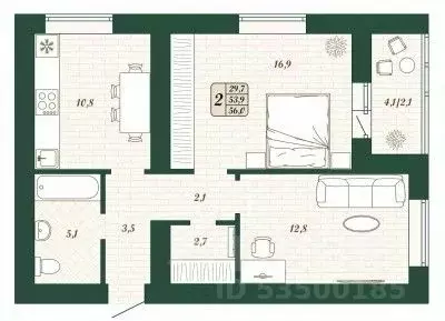 2-к кв. Самарская область, Волжский район, Смышляевка городское ... - Фото 1