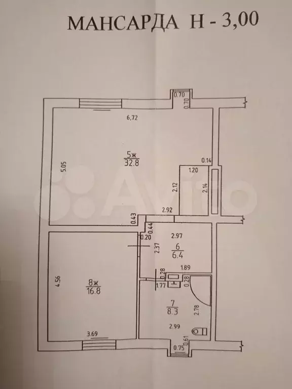 3-к. квартира, 121,6 м, 3/4 эт. - Фото 0