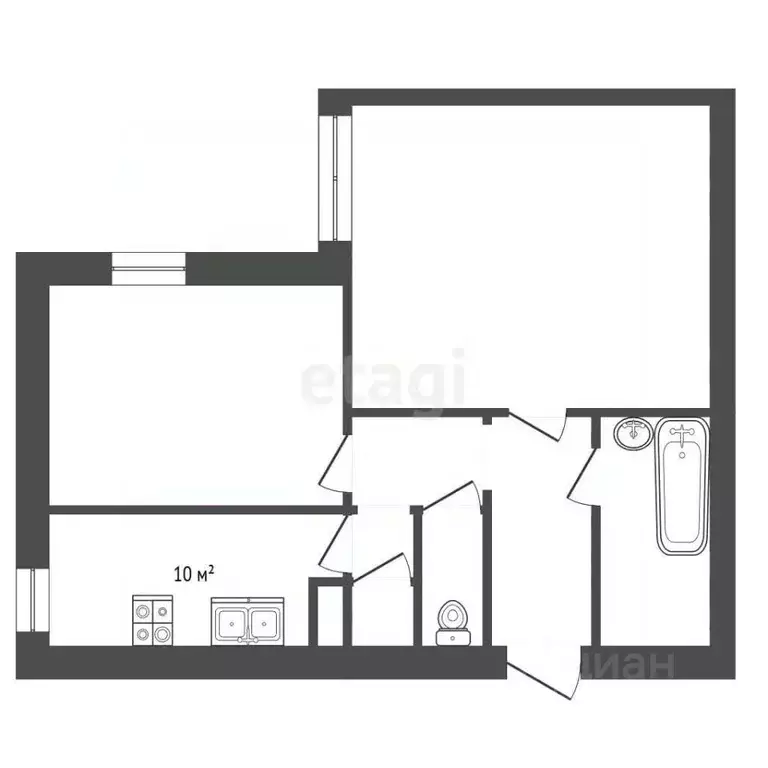 2-к кв. Санкт-Петербург Промышленная ул., 10 (56.0 м) - Фото 2