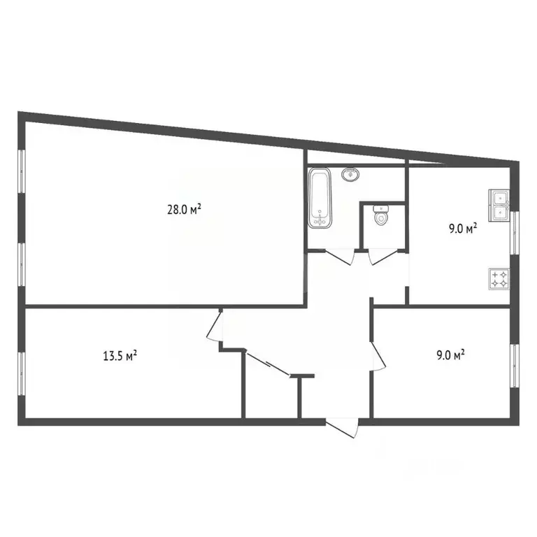 3-к кв. Санкт-Петербург наб. Адмиралтейского Канала, 7 (73.1 м) - Фото 2