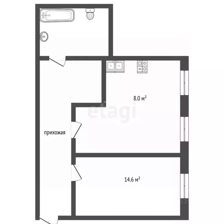 2-к кв. Красноярский край, Норильск Ленинский просп., 18 (61.9 м) - Фото 2