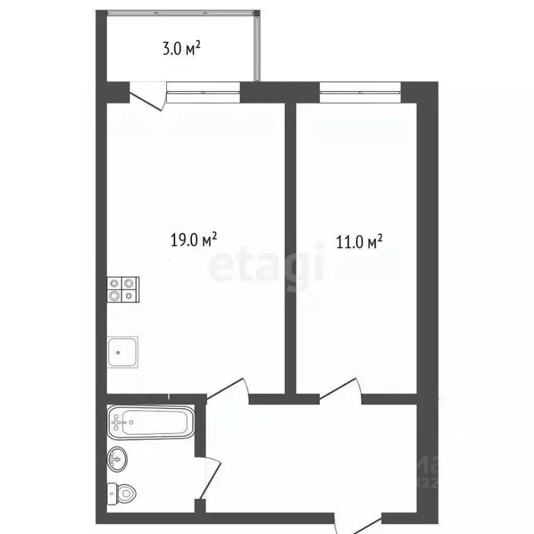 1-к кв. Вологодская область, Вологда ул. Возрождения, 49 (40.0 м) - Фото 2