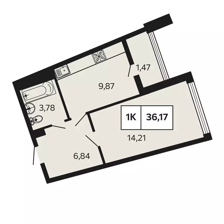 1-комнатная квартира: Сочи, Центральный район (36.17 м) - Фото 0