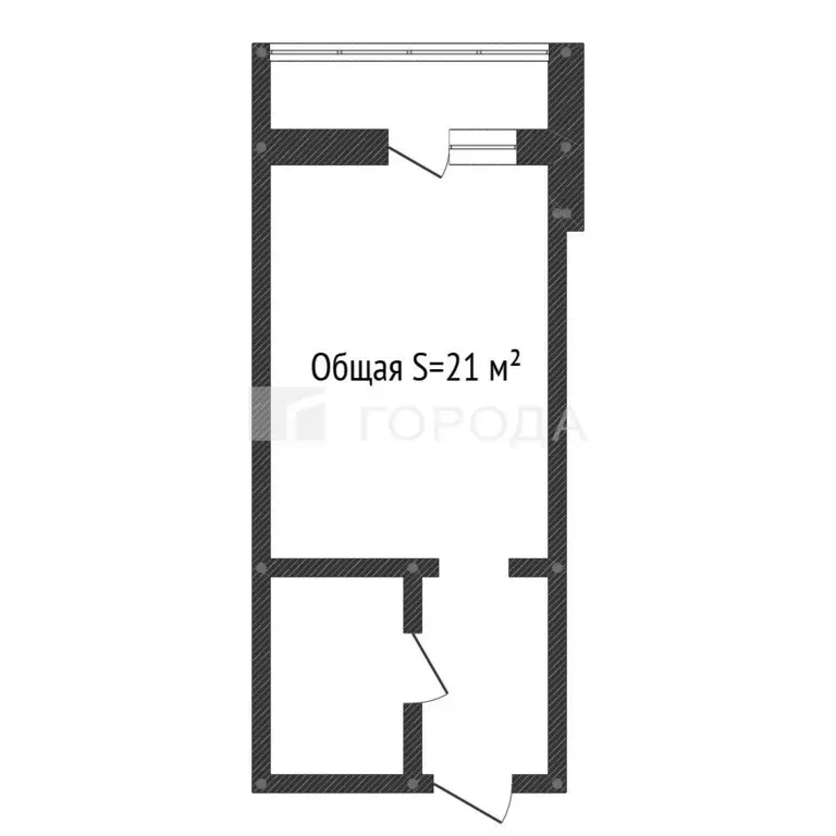 Студия Московская область, Балашиха ул. Яганова, 1 (21.0 м) - Фото 2