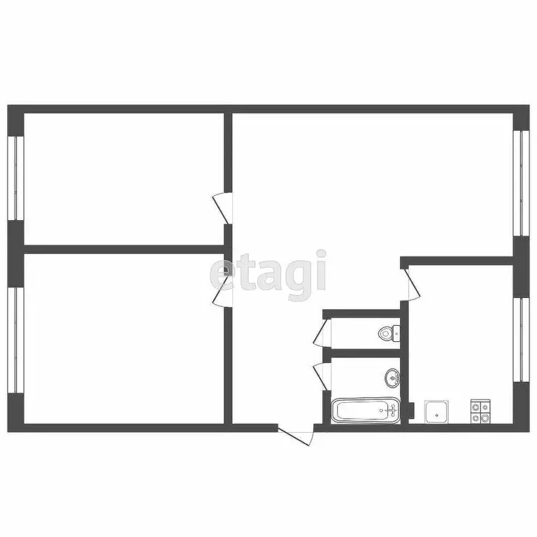 3-комнатная квартира: Саранск, улица Полежаева, 62 (54.8 м) - Фото 1