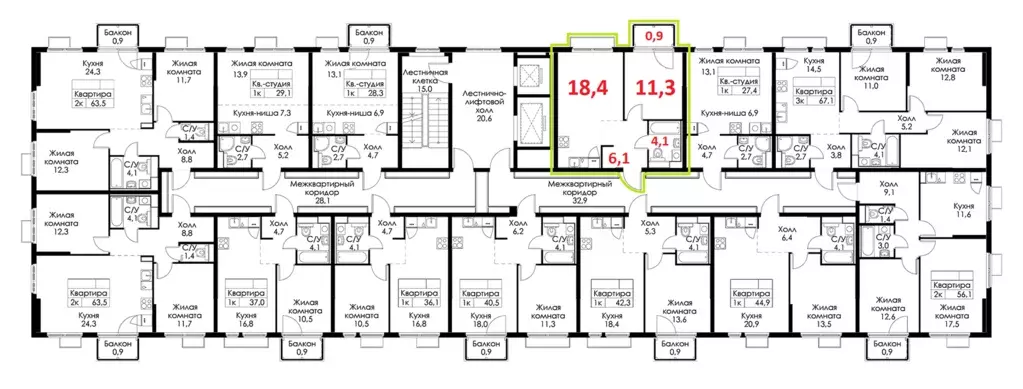 Продаётся 1-к квартира, 40.8 м - Фото 1