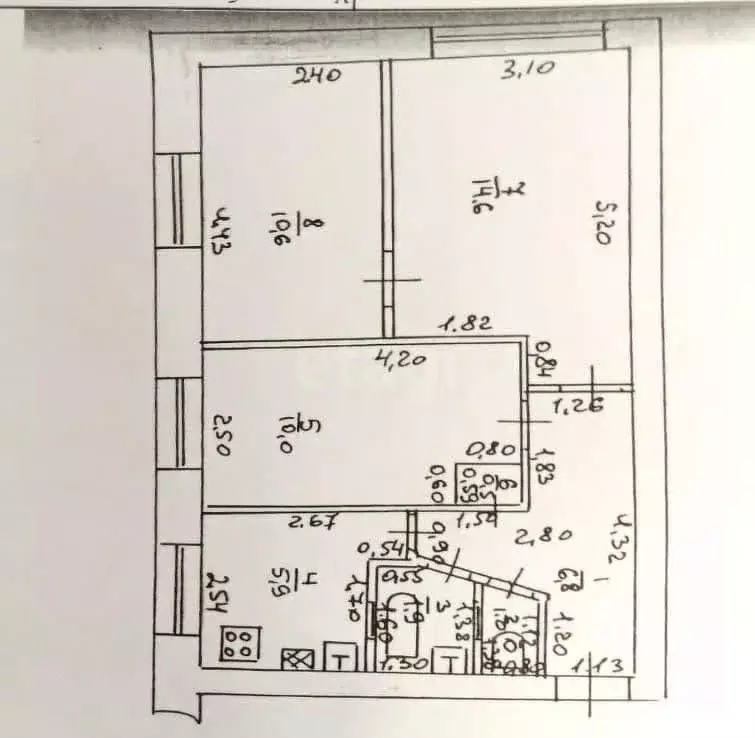3-к кв. Татарстан, Казань ул. Новаторов, 2а (51.3 м) - Фото 1