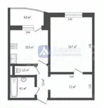 1-к кв. Тюменская область, Тюмень Широтная ул., 185 (43.7 м) - Фото 2