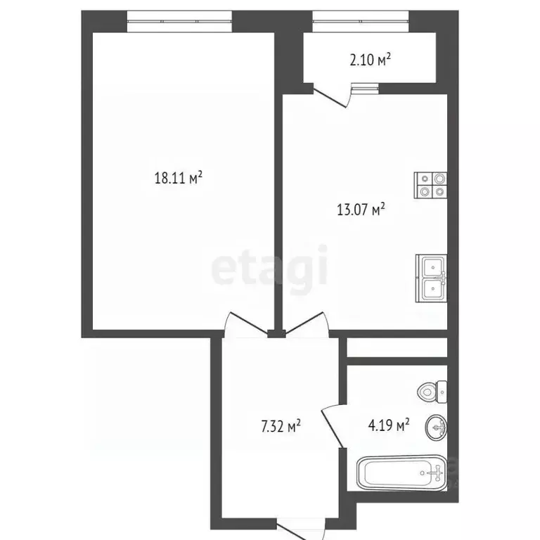 1-к кв. Мордовия, Саранск ул. Анны Лусс, 7В (42.69 м) - Фото 1