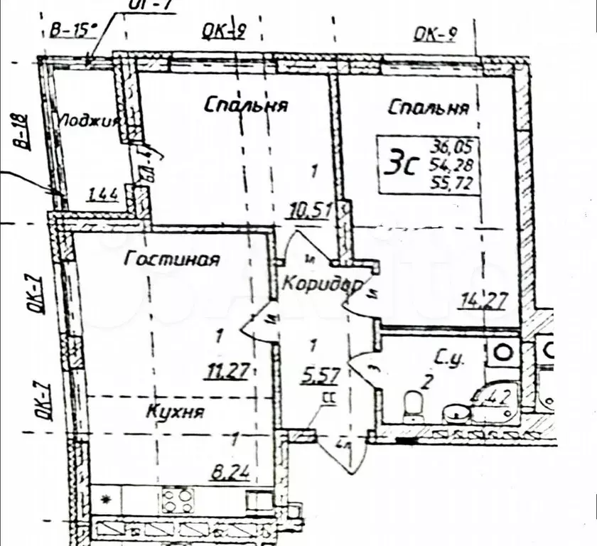 3-к. квартира, 54,3 м, 20/21 эт. - Фото 0