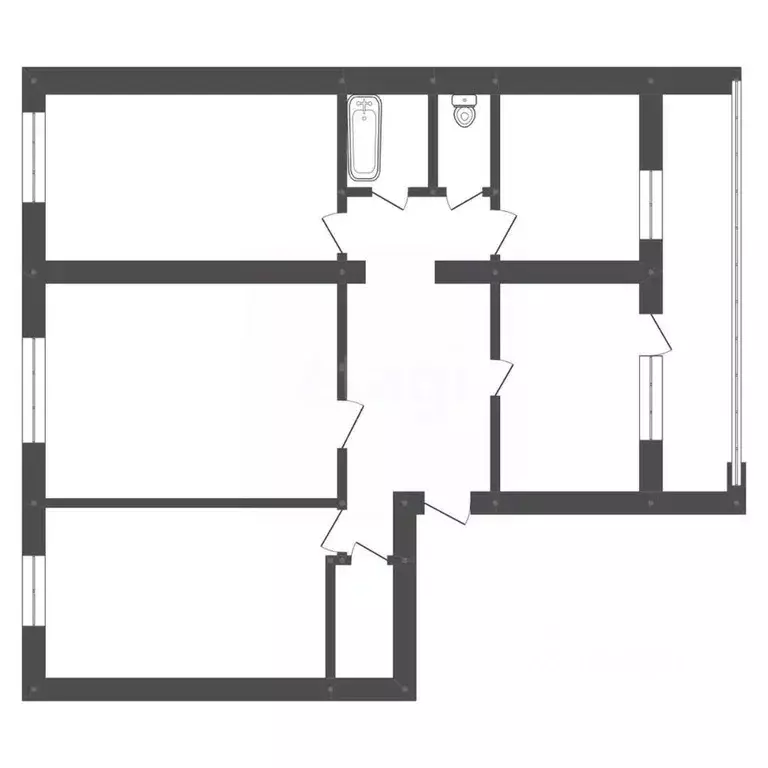4-к кв. Амурская область, Белогорск ул. Чехова, 44 (75.9 м) - Фото 2