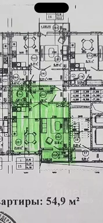1-к кв. Кабардино-Балкария, Нальчик ул. Идарова, 170 (55.0 м) - Фото 2