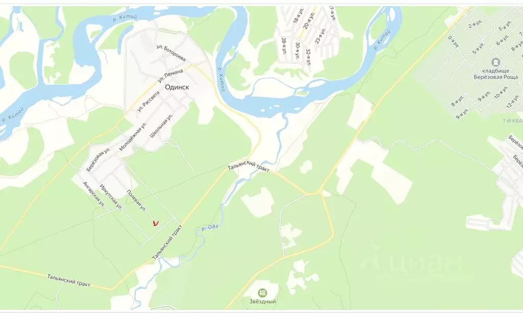 Участок в Иркутская область, Ангарский городской округ, с. Одинск 186 ... - Фото 1