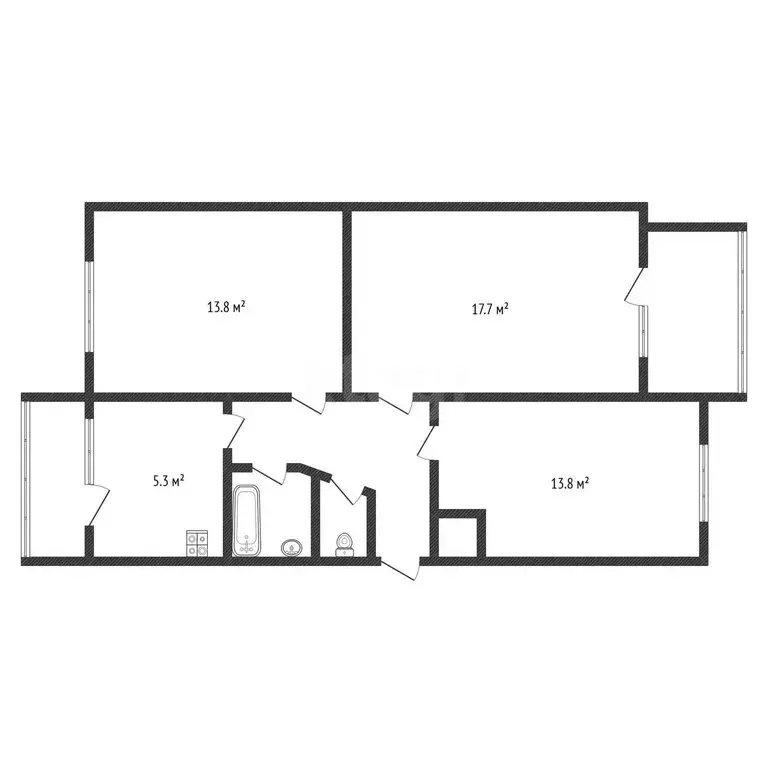3-комнатная квартира: Черкесск, улица Доватора, 66 (60.4 м) - Фото 2