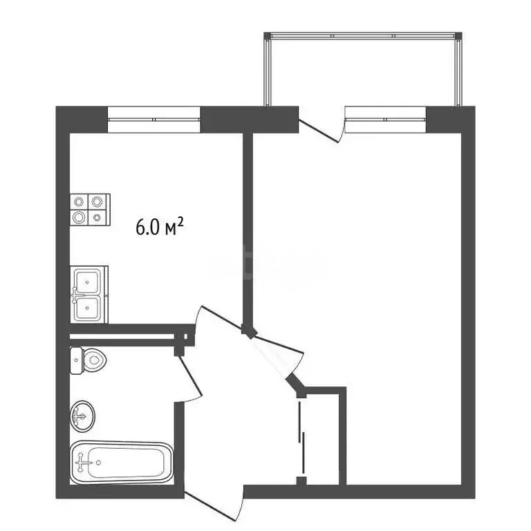 1-комнатная квартира: Первоуральск, Советская улица, 14 (33.4 м) - Фото 1